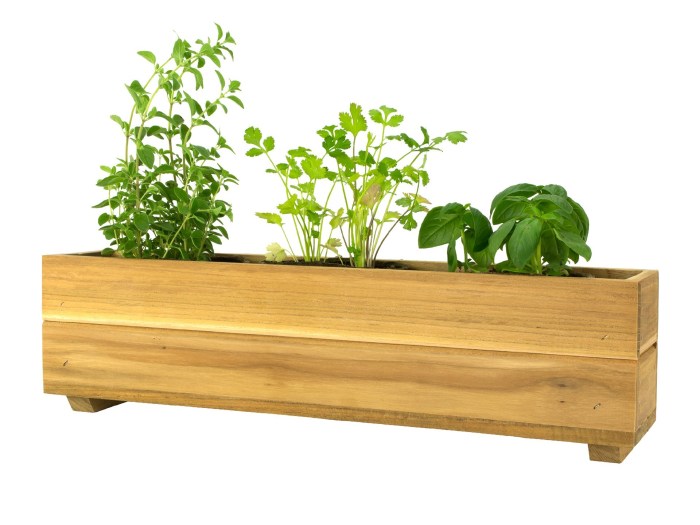 Herb planter box outdoor