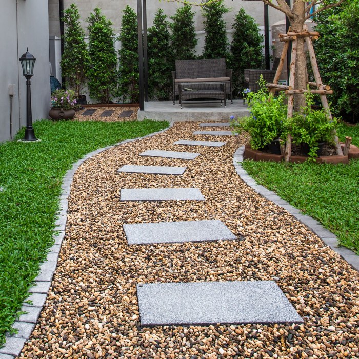 Ideas garden landscaping pebbles backyard designs unique path decorative patio natural paths
