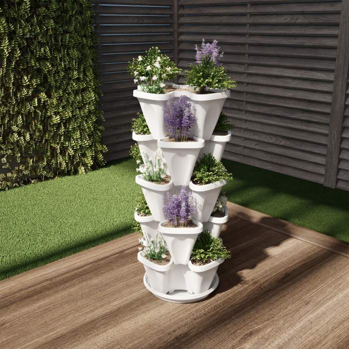 Patio herb garden containers