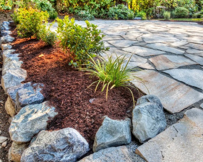 Stone work walls landscape landscaping olympic construction design
