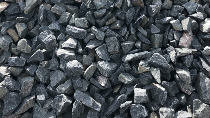 Granite black stone rock decorative river dry when gravel